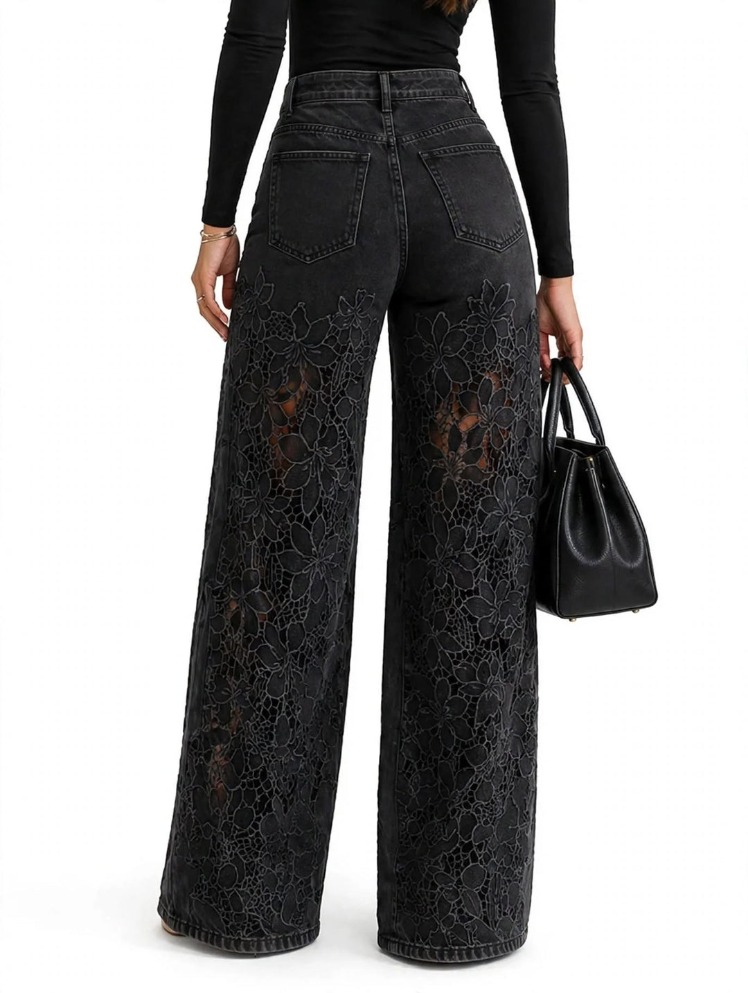 Francesca | Denim floral lace