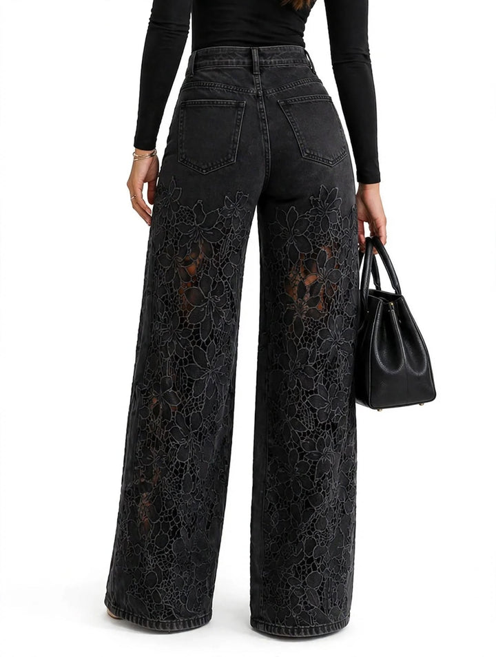Francesca | Denim floral lace