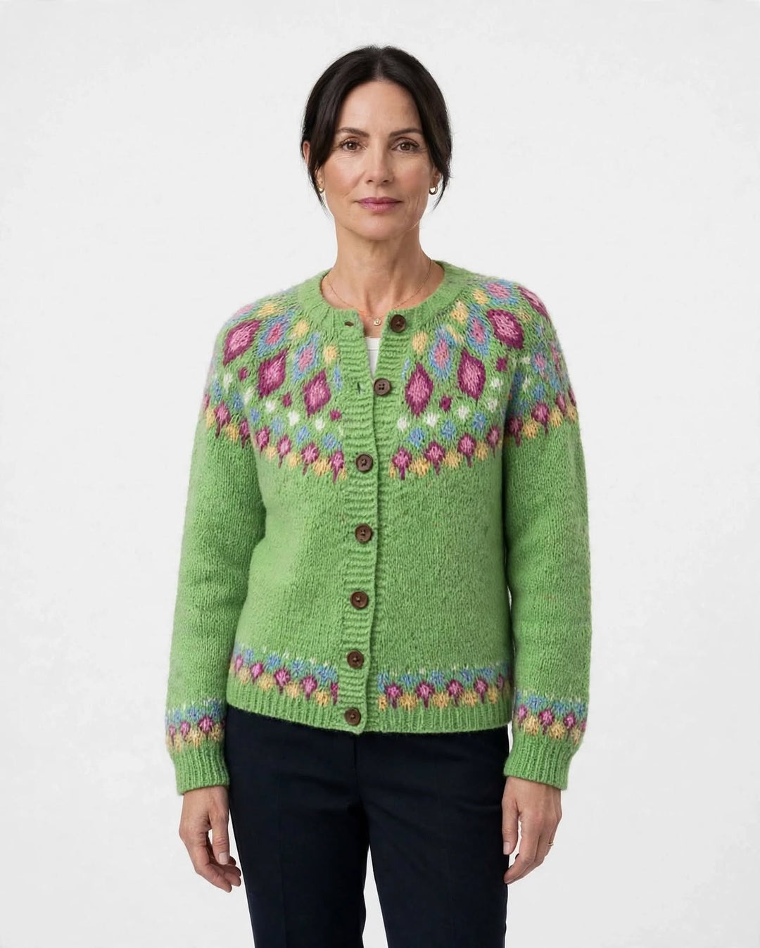 Orla | Fair Isle Yoke Cardigan