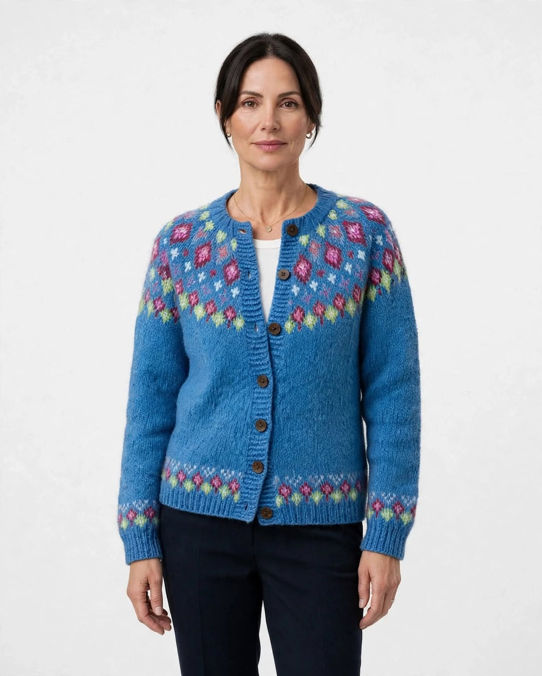 Orla | Fair Isle Yoke Cardigan