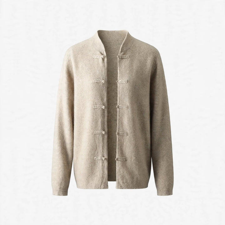 Hiroshi | Cashmere Mandarin Toggle Knit Cardigan