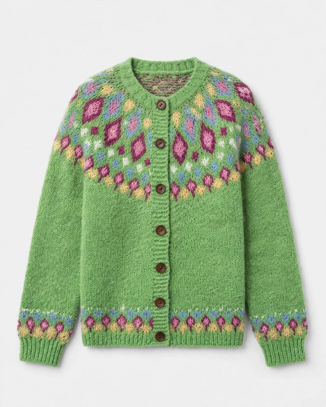 Orla | Fair Isle Yoke Cardigan