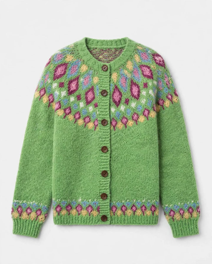 Orla | Fair Isle Yoke Cardigan