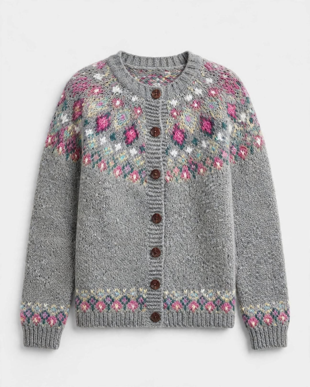 Orla | Fair Isle Yoke Cardigan