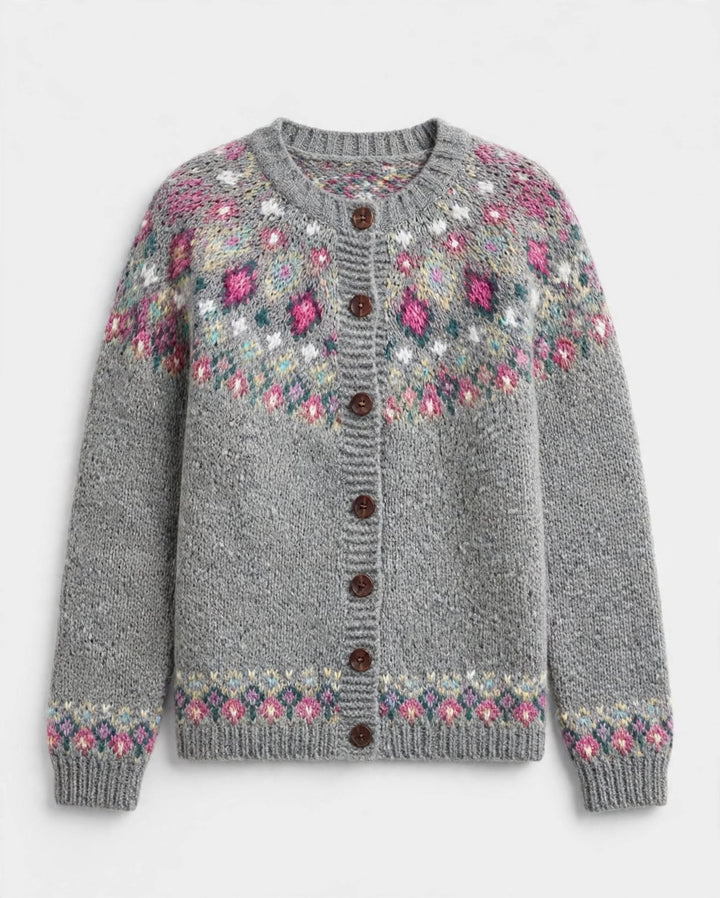 Orla | Fair Isle Yoke Cardigan