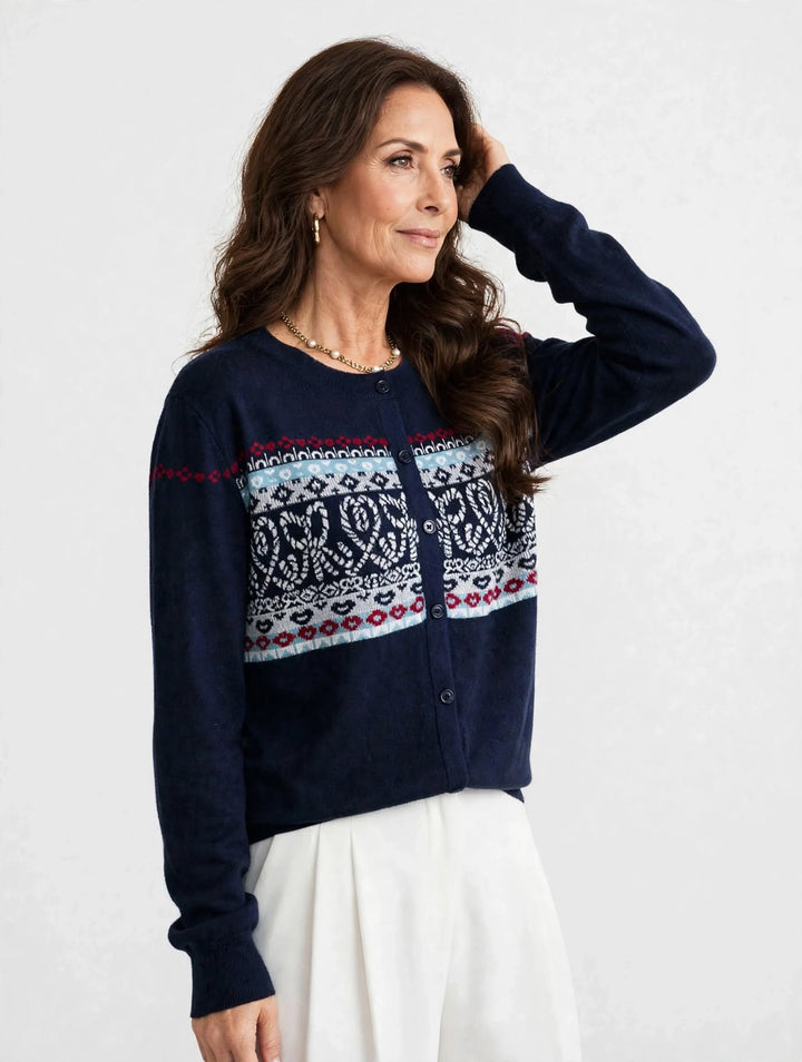 Gabriella | Cardigan with a round neckline