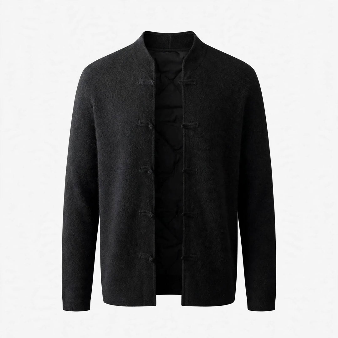Hiroshi | Cashmere Mandarin Toggle Knit Cardigan
