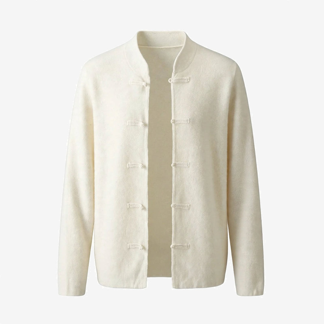 Hiroshi | Cashmere Mandarin Toggle Knit Cardigan